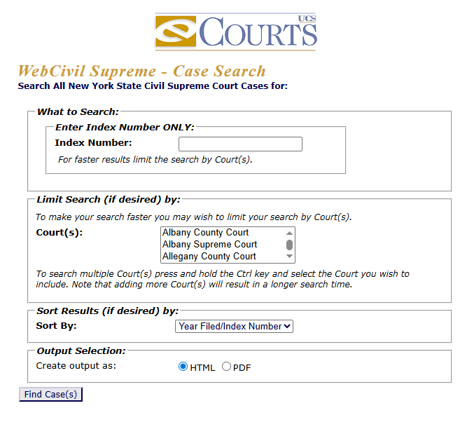 Nassau County Supreme Court Search
